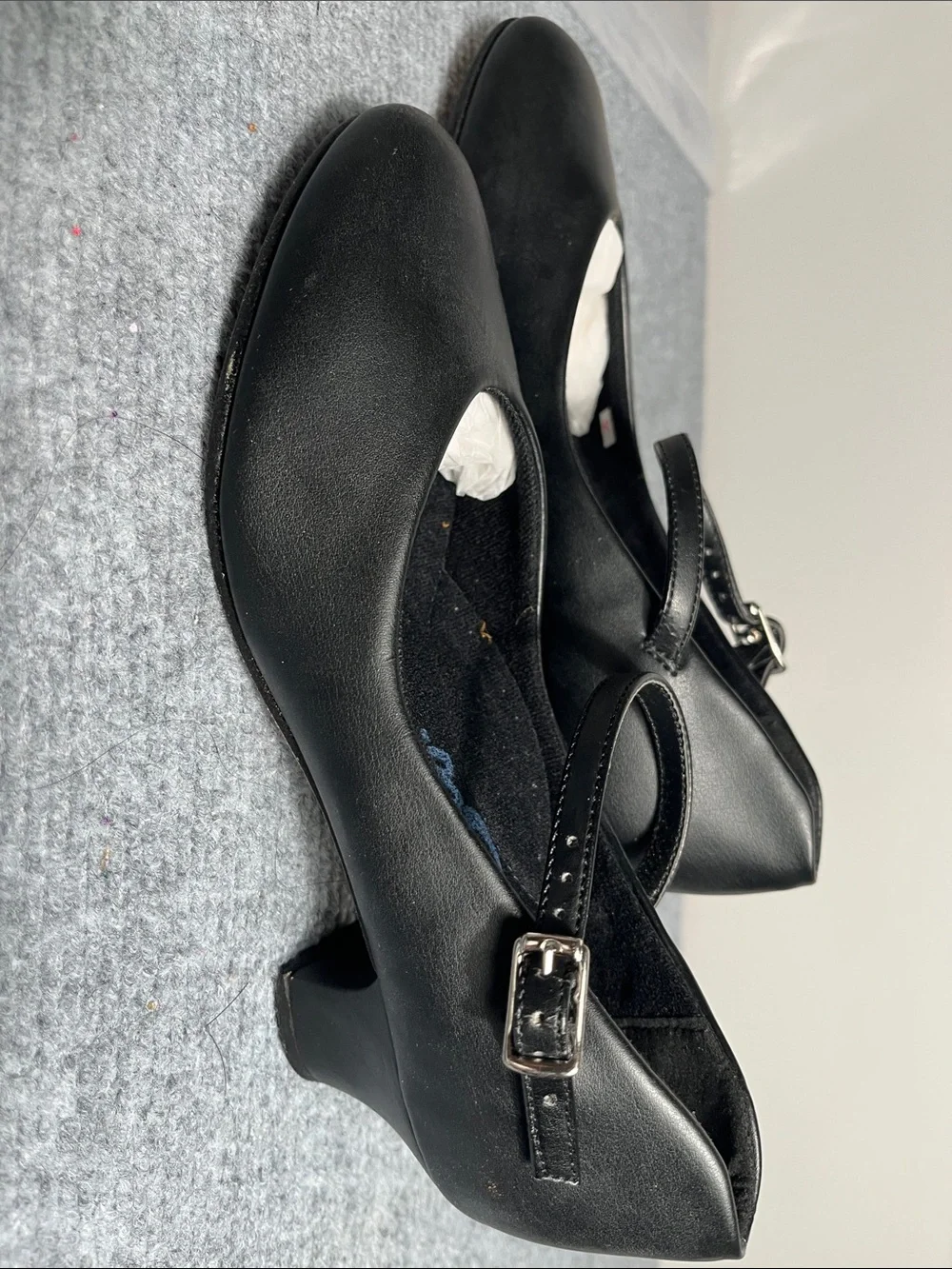 Capezio Black Girls Mary Jane Ankle-Strap Dance Shoes NARROW